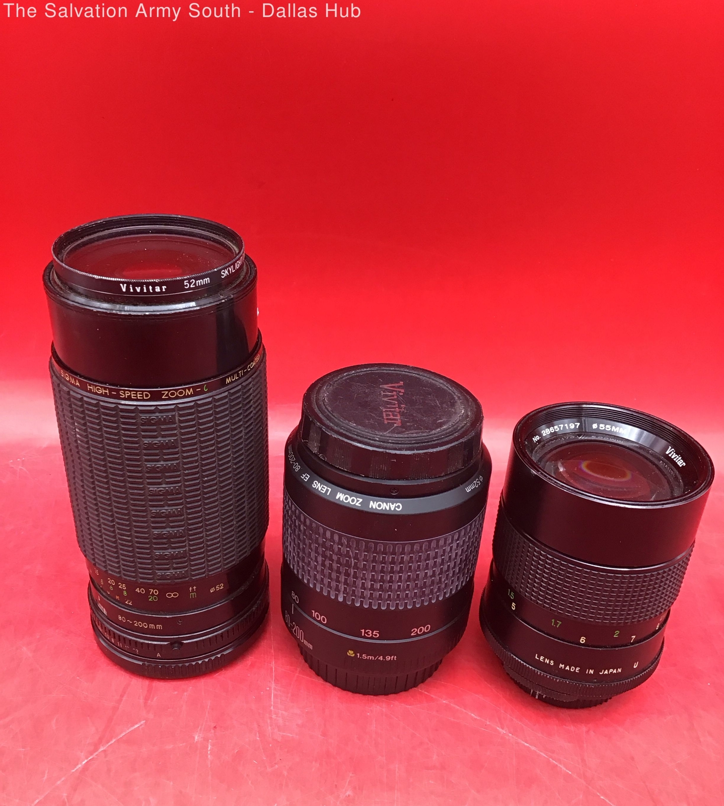 LOT 3 Various Camera Lenses Canon/Vivitar eBay