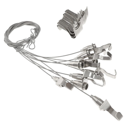 Kit De Suspension D'image 2 Pièces, Fil De Suspension Réglable De 2 M De Longueur Avec Crochet, Fil De Suspension De Chargement De 33 Lb Pour