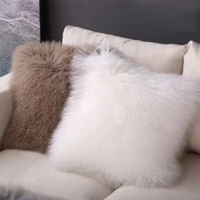 Curly Mongolian Lamb Fur Pillow Cover FUR Cushion New No Stuffing