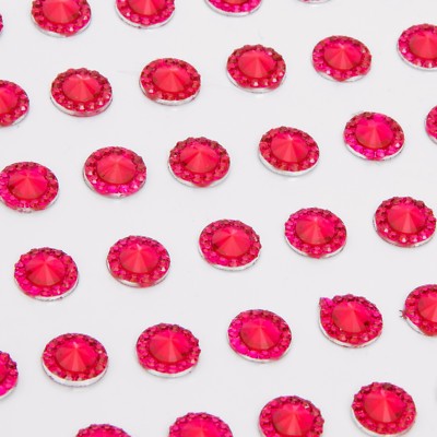 CraftbuddyUS 108pcs Self Adhesive Pointed Resin Glitter Gems: : Cerise