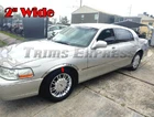 for:03-11 Lincoln Town Car Fender Trim Stainless Lip Arch Wheel Well 4Pc 2" Wide