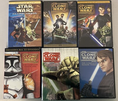 Star Wars The Clone Wars DVD Lot of 1, A galaxy Divided, Season  1-3, etc 24543157922|