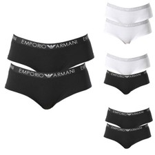 EMPORIO ARMANI Womens Pants Hotpants Underwear 2 Pack Black White XS to XL