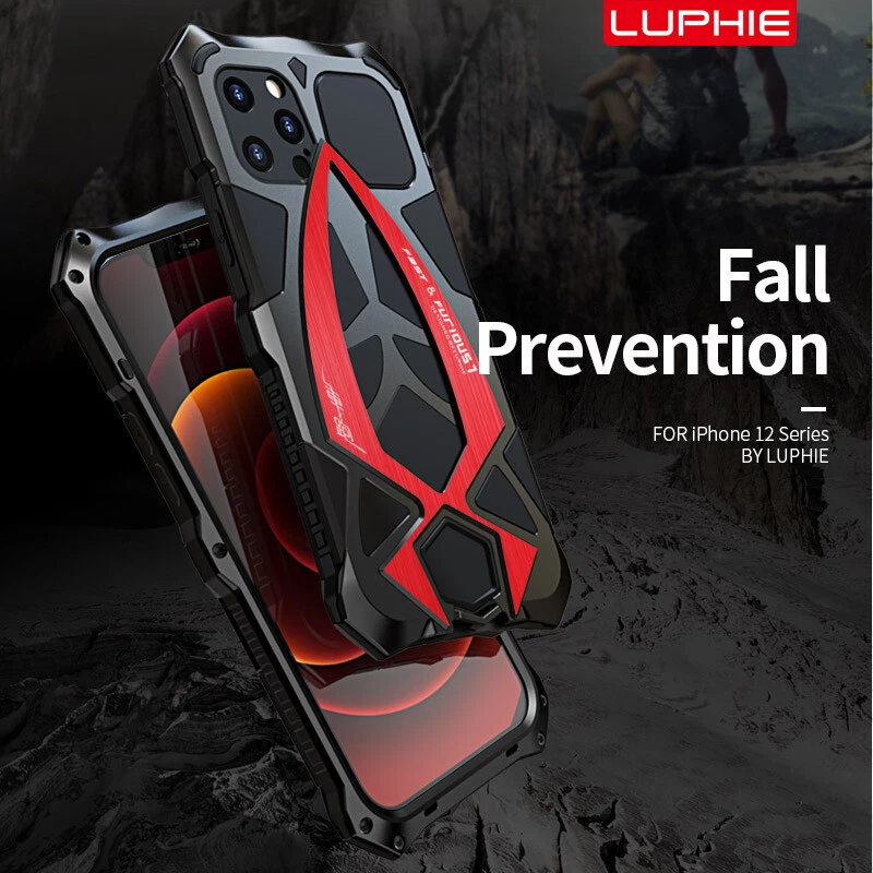 Funda metálica de aluminio de alta resistencia para iPhone 16/15/14/13/12/17 Pro Max LUPHIE Man Foto 2 de 4