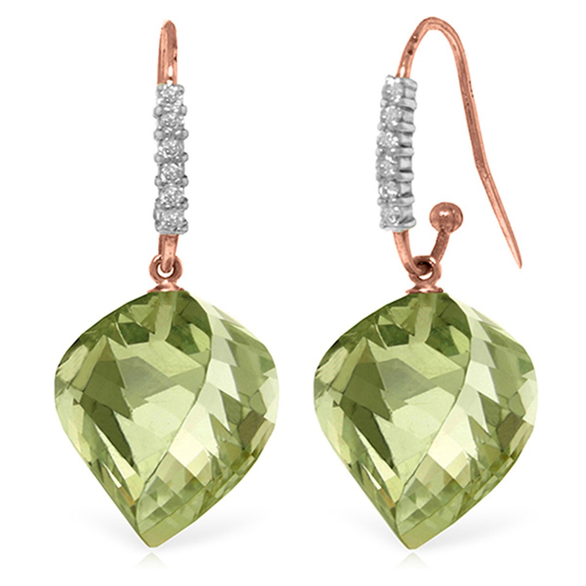 14K. GOLD FISH HOOK EARRINGS WITH DIAMONDS & TWISTED BRIOLETTE GREEN AMETHYSTS | eBay 14K. GOLD FISH HOOK EARRINGS WITH DIAMONDS & TWISTED BRIOLETTE GREEN AMETHYSTS | eBay