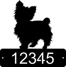 Yorkshire Terrier Home Address Sign Mail House Dog Memorial Pet Yorkie