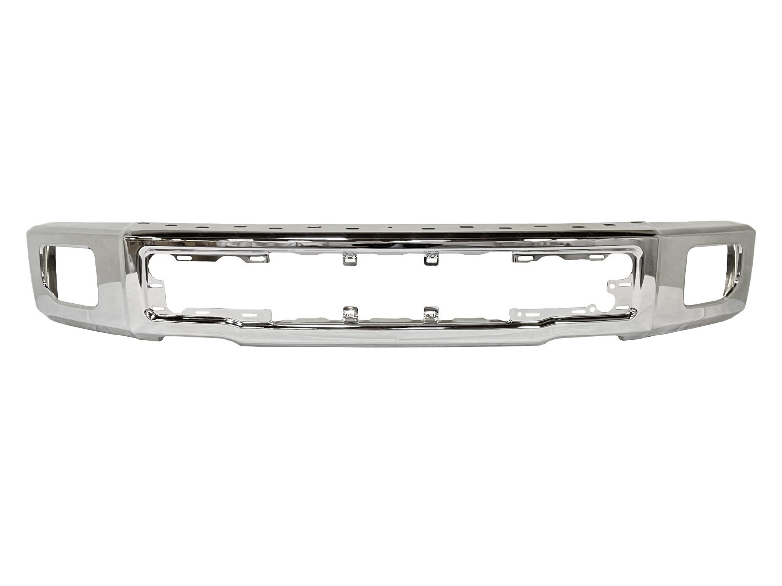 NEW Chrome Steel Bumper Face Bar for 2015 2016 2017 Ford F150 Truck W/ Fog 15-17