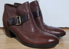 💥💥💥Naturalizer stivali donna Salene 9,5M pelle marrone zip laterale tacco 2" nuovi con scatola