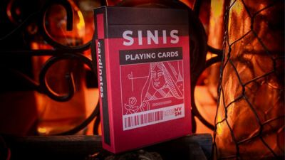 Sinis (Himbeere und Schwarz) Spielkarten von Marc Ventosa, sehr sammelwürdig