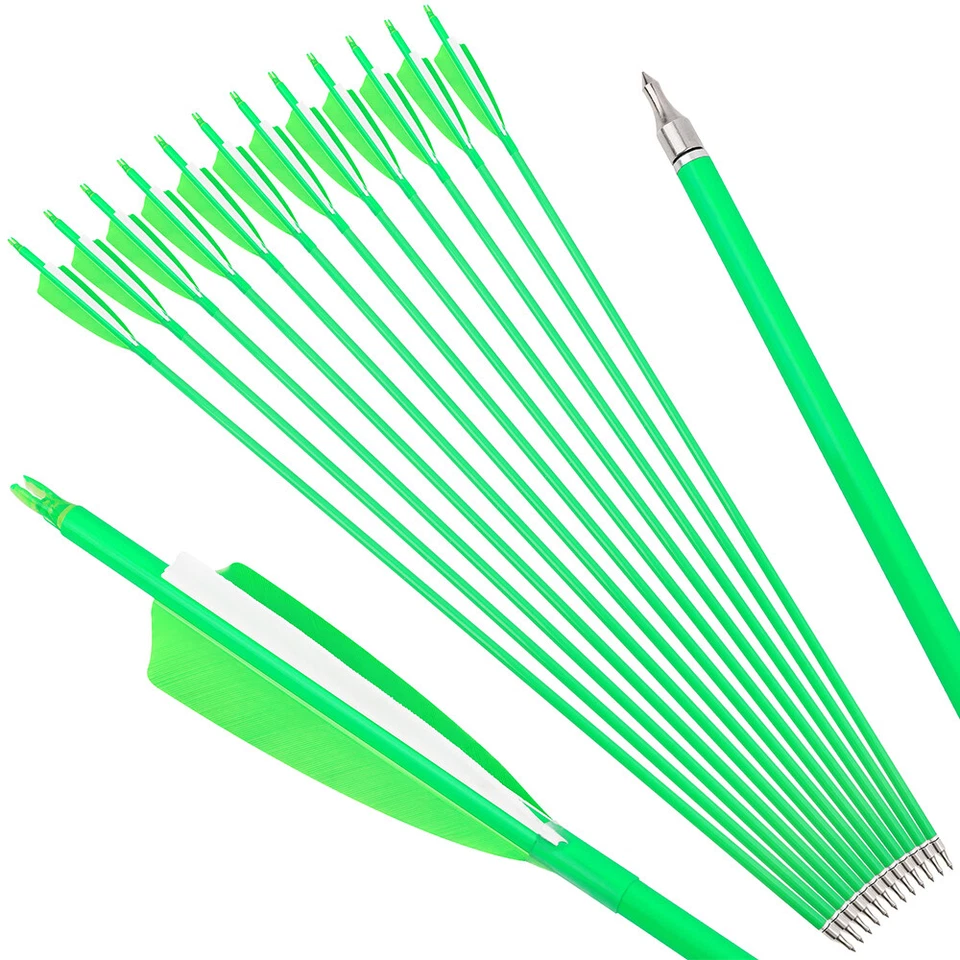 Archery 30" Carbon Arrows SP500 600 Feathers Hunting Compound Recurve Bow Target - Image 3 of 4