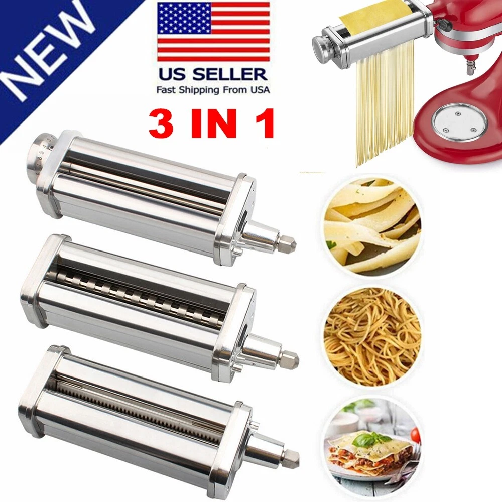 3 Piece For KitchenAid Kitchen Aid Pasta Roller Maker Stand Mixer