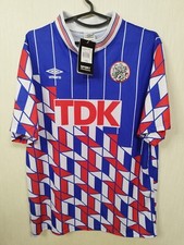 Sz XL Ajax Amsterdam football jersey Umbro retro replicas away shirt 1989/1990
