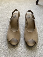 Womens Arche Suede Sling Back Open Toe - Beige/Tan - Size 10 US - Size 41