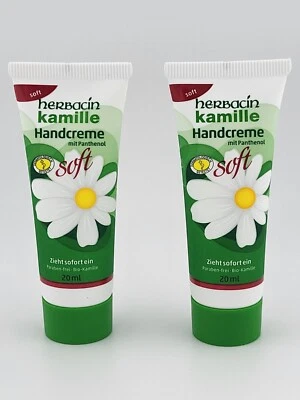 Herbacin Kamille Handcreme Soft - Schnelleinziehende, vegane Handpflege 2er Pack