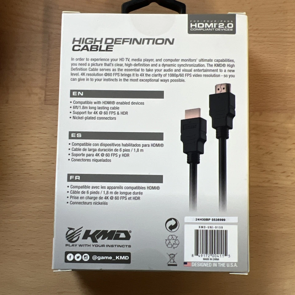 Universal 6" HDMI Cable [KMD] - Image 2 of 2