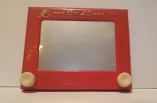 Vintage Etch A Sketch No.505 Ohio Art Company Magic Screen Red Frame