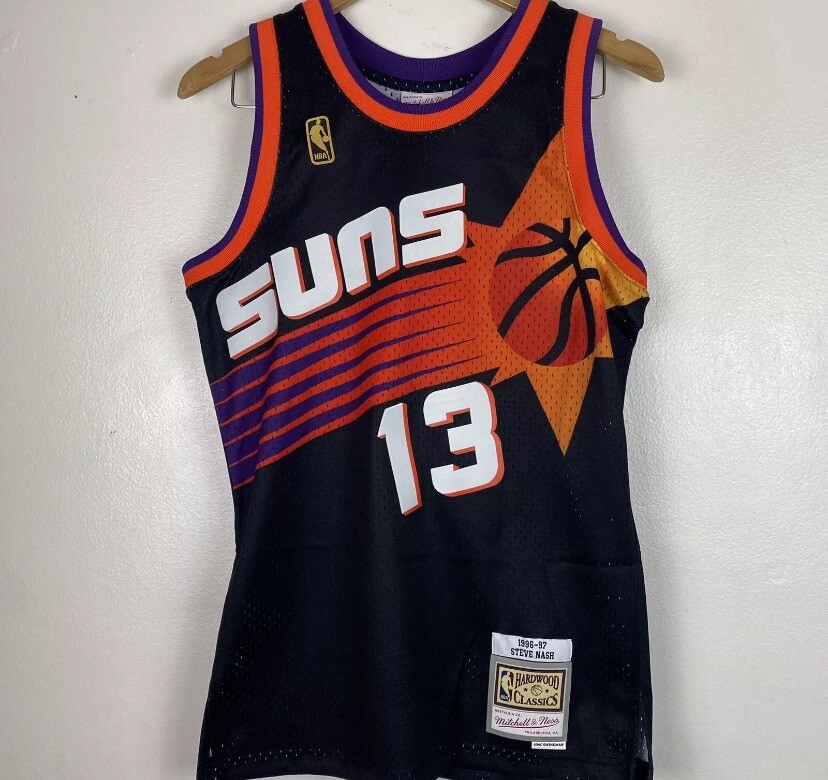 1996-97 Steve Nash Phoenix Suns Mitchell & Ness Swingman Jersey Mens Size L #13  