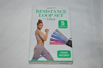 FORMFIT ~ RESISTANCE LOOP SET ~ 5 PACK ~ 5 WEIGHTS ~ POUCH INCLUDED ~ NEW