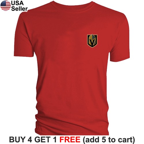 Camiseta Golden Knights Las Vegas Logotipo Hombre Algodón Cofre - Imagen 8 de 12