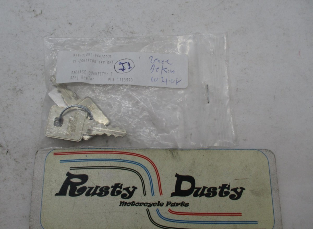 Harley Davidson Genuine NOS XL Ignition Key Set 71452-91A Code
