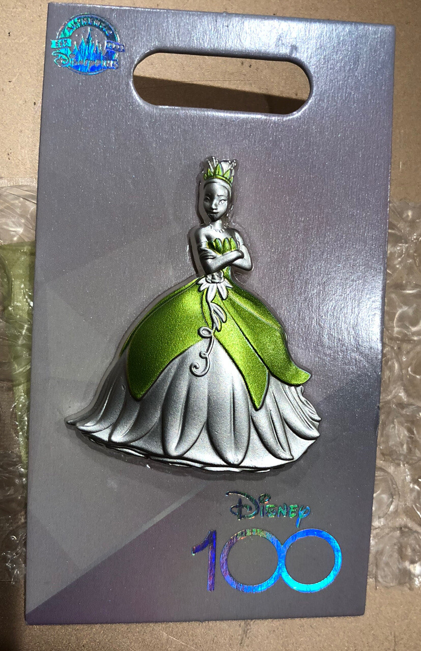 Disney Parks 2023 Platinum 100 Years Of Wonder 100th Princess Tiana Pin New