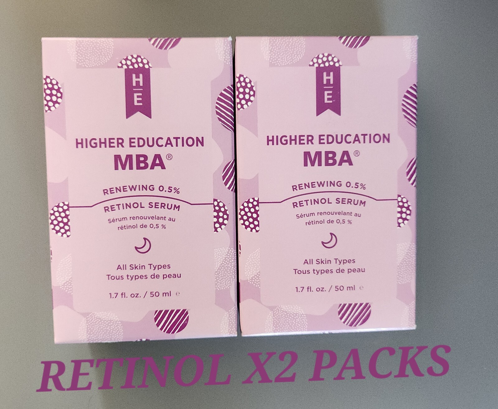 Higher Education MBA Renewing 0.5% Retinol Serum 1.7 Fl. Oz.  NIB X2