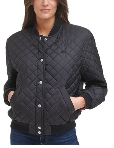 Diamond Quilted Bomber Jacket 