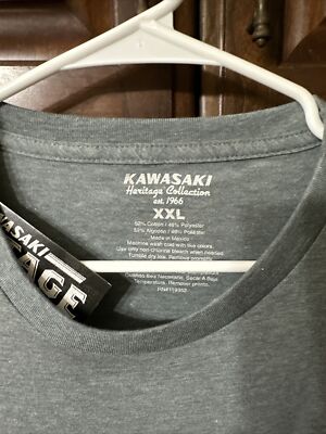 Kawasaki Heritage Racing T-Shirt Grey K000-2580-GY Size 2X | eBay