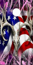 American Deer Tallgrass Pink Cam Cornhole Wrap Bag Toss Skin Decal Sticker Wraps
