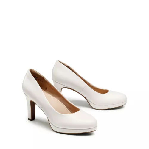 Women Slip On Pump Shoes Round Toe Low Heel Wedding Dress Platform Pump Shoes - Foto 10 di 17