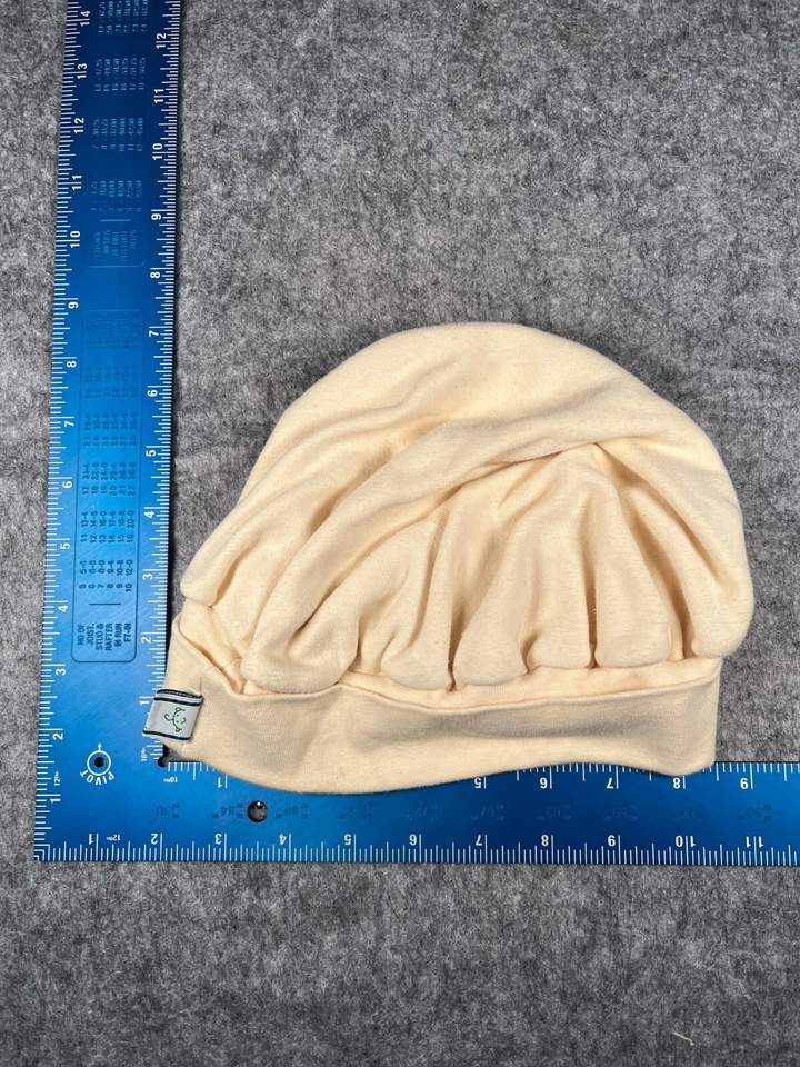 Peek A Boo Creations Beanie Toque Youth для младенцев Большой Цвет слоновой кости Цветочный Вязанный Хлопок - Изображение 4 из 4