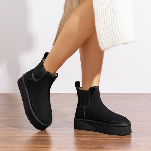 Damen-Winterstiefel Schnee Kunstfell gefüttert Stiefeletten warm US-Größe 6-11 - Bild 11 von 18