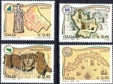 ITALIA 2004  REGIONI D'ITALIA TURISMO serie 4 valori nuova occasione