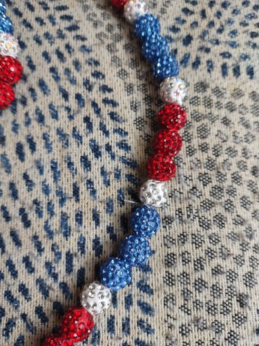 Philadelphia Phillies Beaded Necklace And Bracelet Wear With Powder Blue Jersey - Picture 3 of 5