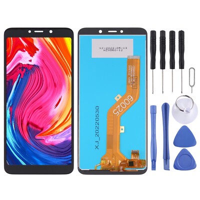 For Itel A56 / A56 Pro LCD Screen with Digitizer Full Assembly Replacement Black