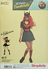 Simplicity 8432 BATWOMAN Costume DC Comics CHOOSE SIZE UNCUT Pattern Pinup
