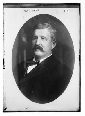 E.C. Duncan portrait bust c1900 Large Historic Old Photo