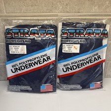 Vtg Strata Mid-Weight Thermal Underwear Men’s Lg-Tall Top And Bottoms ~ USA Made