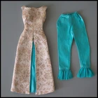 ⭐ Barbie Evening Gala #1660 Gold /Aqua Dress Pants Vintage 1966-67 *VGC⭐