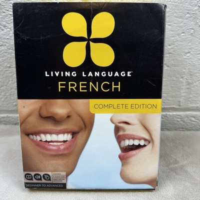 Living Language French 3 Books + Notebook Beginner Advanced Course No CDs