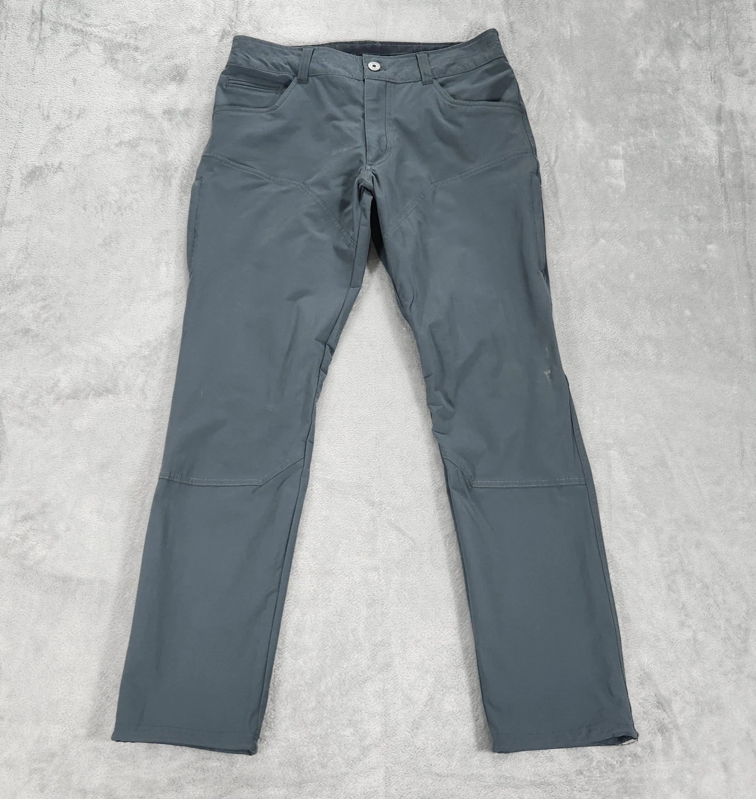 Kuhl Resistor Pants Mens 34x32 Gray Softshell Stretch Water Resistant Hiking