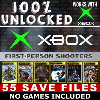Doom Halo Half Life Star Wars Time Splitters Unreal Call of Duty Xbox USB Saves