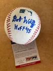 BOB WOLFF 1995 FORD FRICK AWARD NBC GAME OF THE WEEK SIGNED BASEBALL PSA U29171