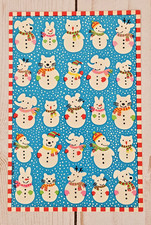 Vintage 1990s American Greetings SNOWMAN Animals Sticker Sheet 25 Stickers/Sheet