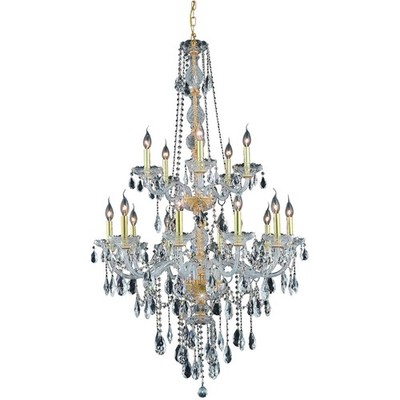 Elegant Lighting 7915G33G/RC Verona Foyer Pendant Gold