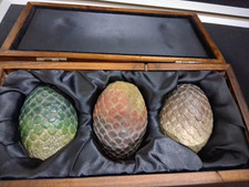 Game of Thrones  Authentic Prop- Dragon Egg  Collector Wooden Box Set