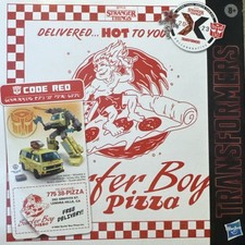 Transformers Stranger Things Collaborative Code Red Surfer Boy Pizza