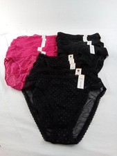 M&S 15pcs Bundle Underwear Black Glitter Cotton Pink Leopard Mesh High Legs New