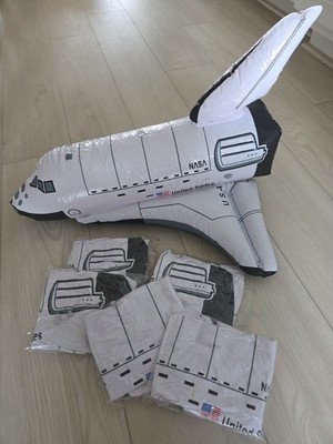 NASA Blow Up Space Shuttle Toy - Hanging Inflatable Display 22'' X 20''  Open