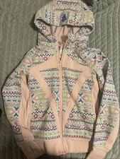 Ivivva by Lululemon Hoodie Girls 10 Zip Up Scuba Heavy Cotton Stretch Logo